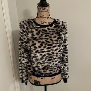 1. State eyelash cheetah print sweater size small